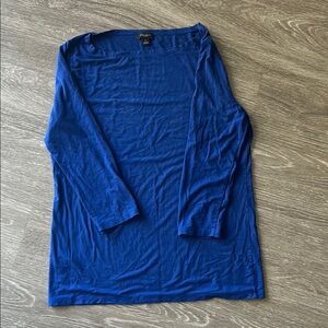 Ann Taylor Vibrant Blue 3/4 Sleeve Tee